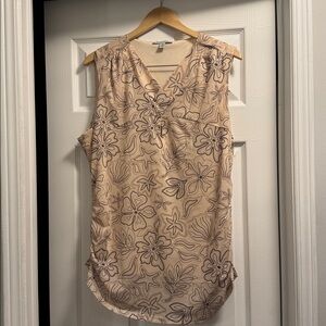 Brand New Floral Sleeveless Women's Top - Cream